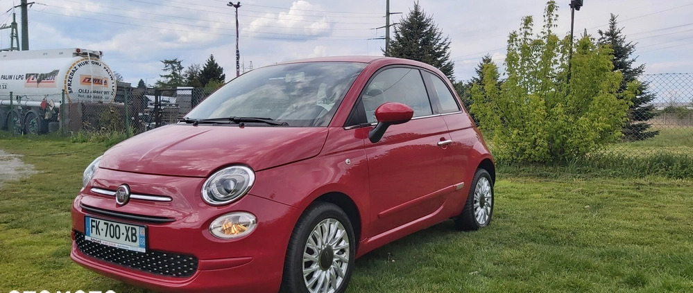 Fiat 500 cena 36900 przebieg: 58236, rok produkcji 2019 z Częstochowa małe 46